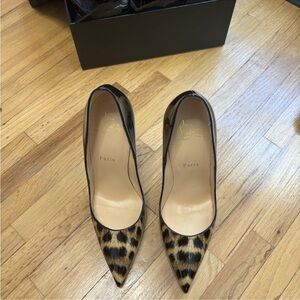 So Kate Christian Louboutin leopard ombré heels